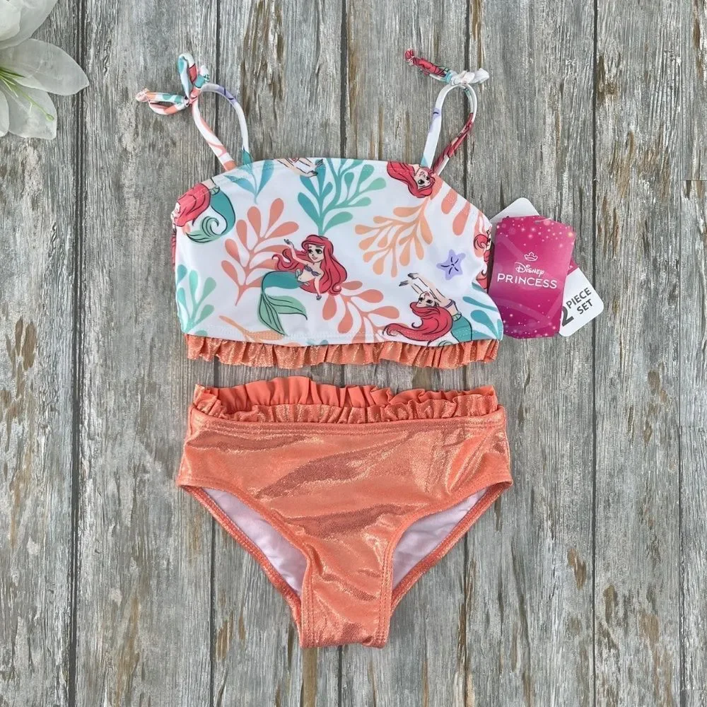Toddler Little Mermaid Tankini & Rashguard Swimsuit 2, 2-pc Sets  Size 2T